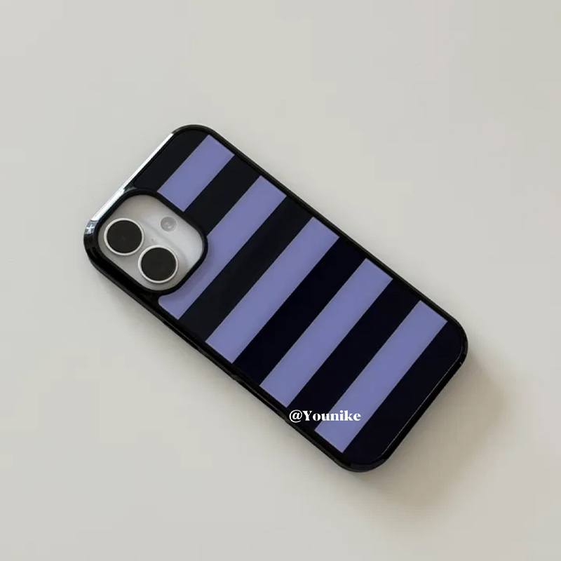 Phone Cases Purple - Custodia per telefono coreana a righe