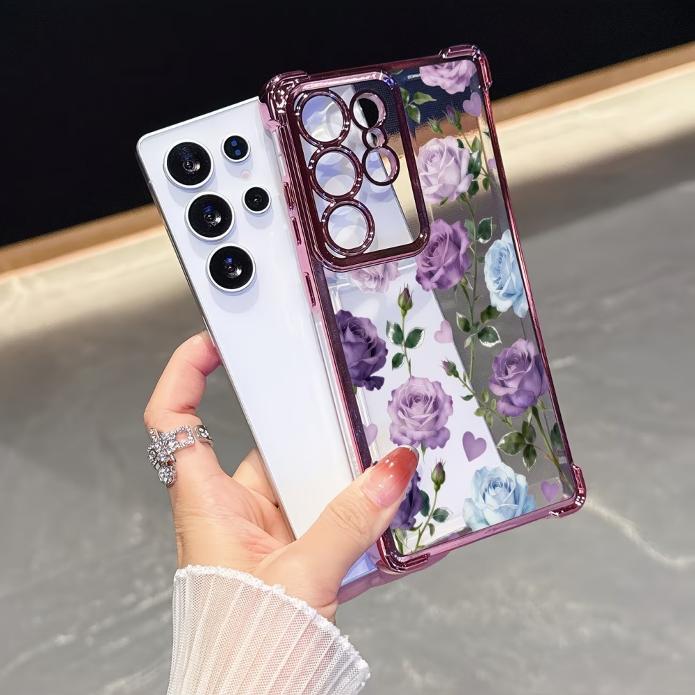 Phone Cases Purple - Cover per Telefono Trasparente con Quattro
