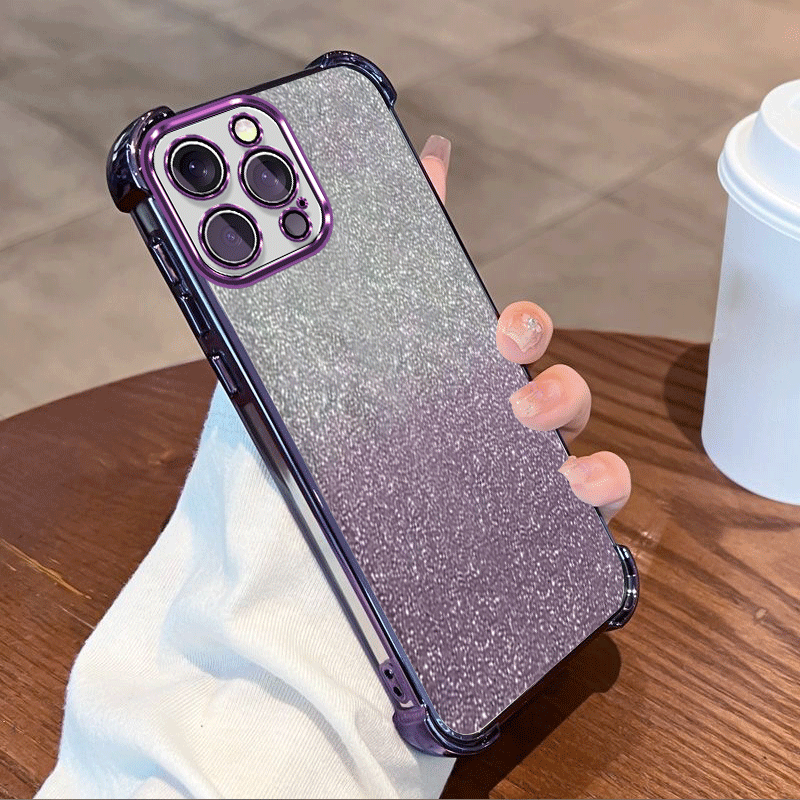 Glitter Shockproof Case - Cover protettiva con placcatura glitterata per