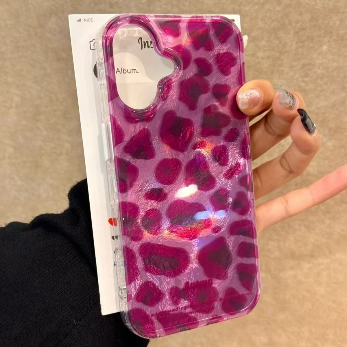 Phone Cases Purple - Custodia per telefono con stampa leopardata