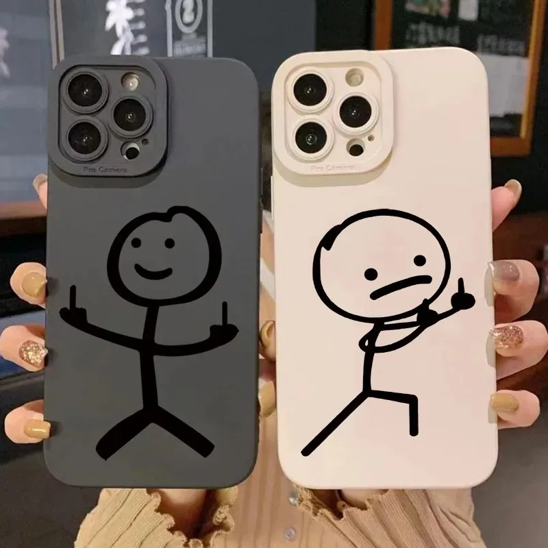 Phone Cases Cute Iphone 14 - Custodia Morbida in Silicone Opaco con