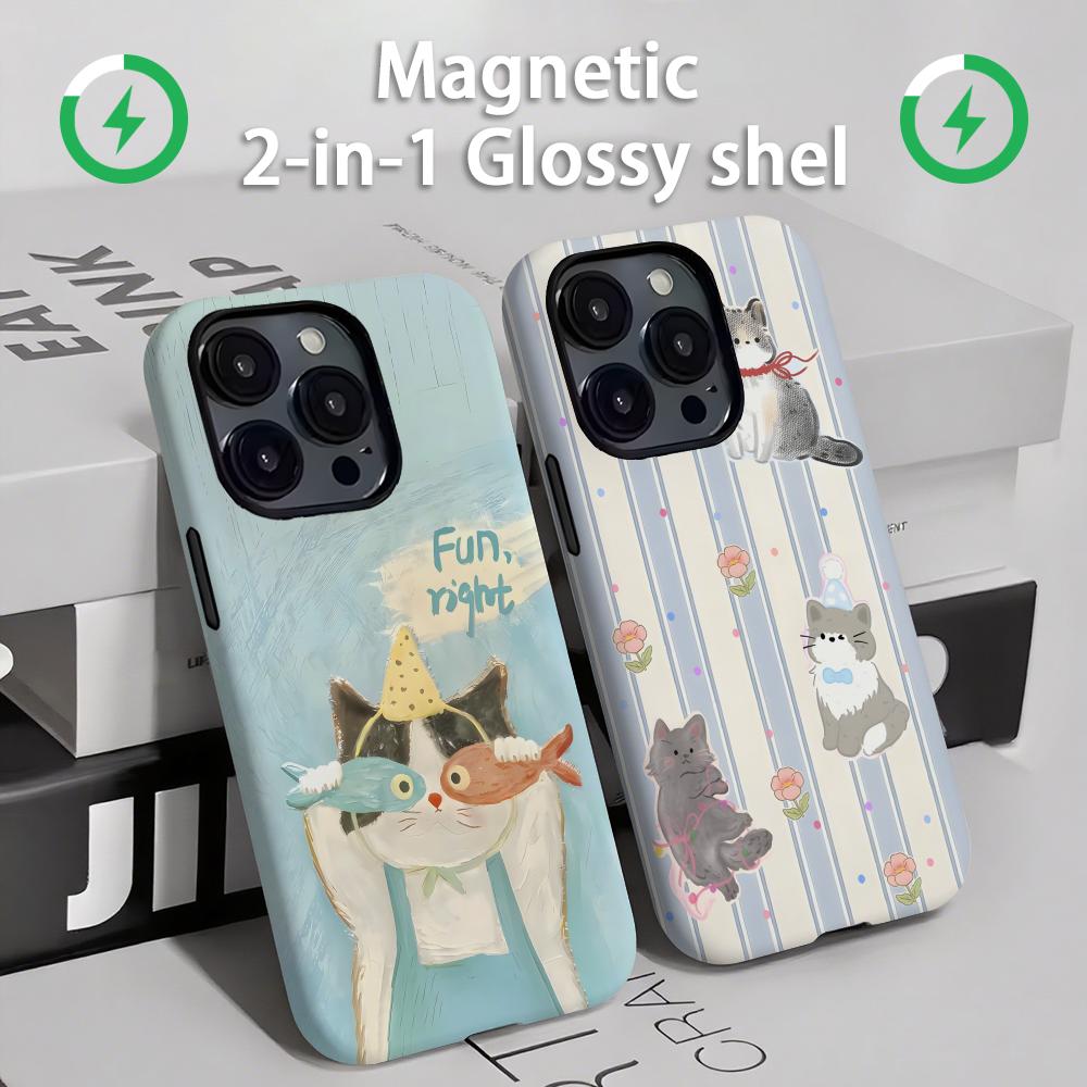 Phone Cases Cute Iphone 14 - Custodia per telefono con gatti e