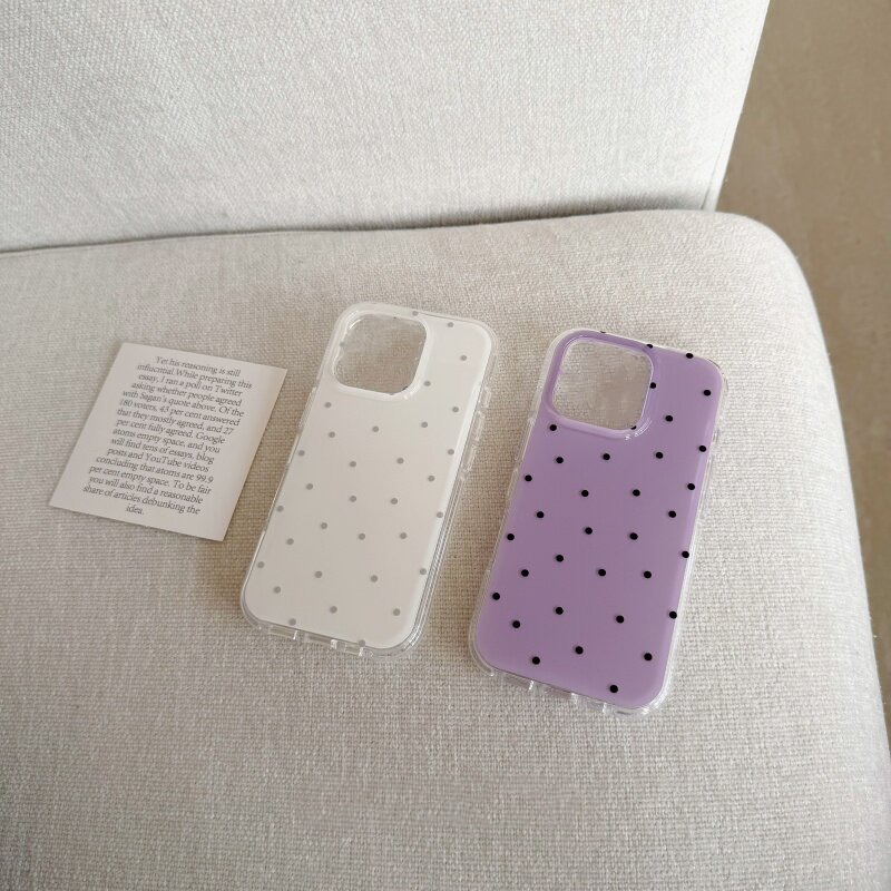 Phone Cases Purple - Custodia per telefono coreana bianca e