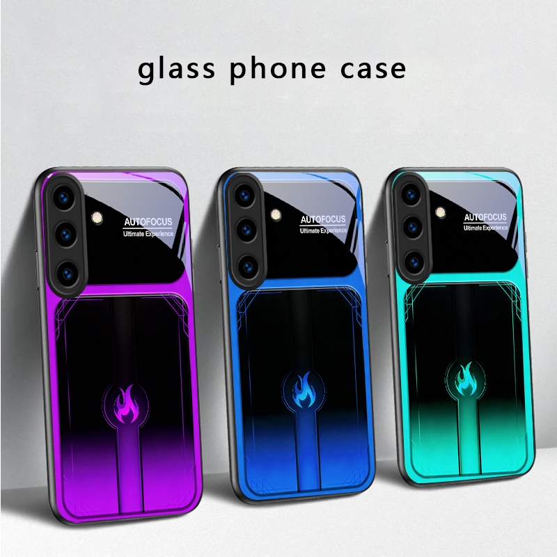 Phone Cases Purple - Custodia per telefono in vetro nero