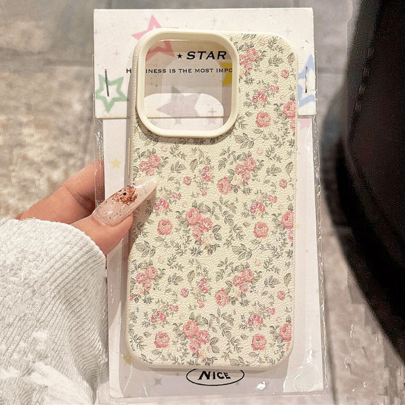 Phone Cases Cool Girl - Custodia morbida classica bianca floreale per